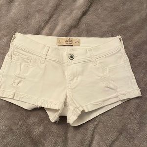 White denim shorts